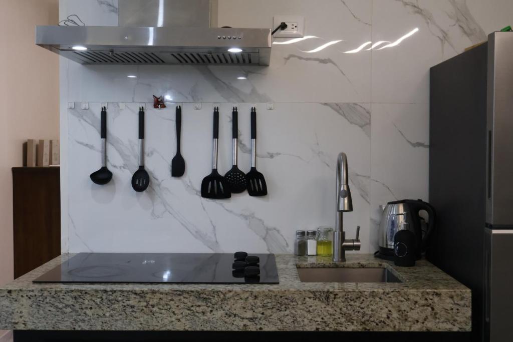 Kuchyň nebo kuchyňský kout v ubytování La Casita