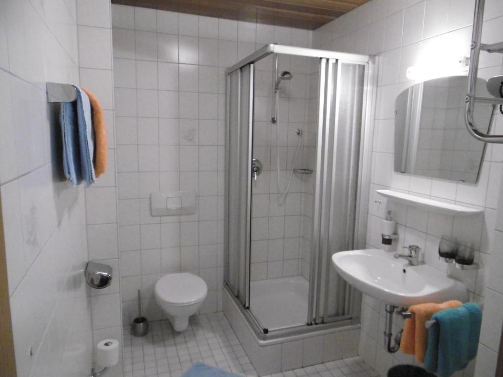 Koupelna v ubytování Haus Kehlstein