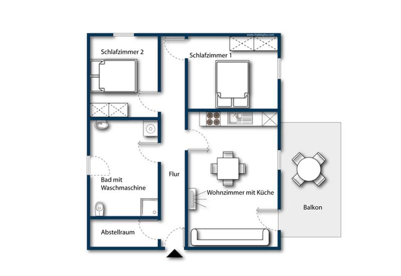 un plano de una casa en MaLa 2, en Weyer