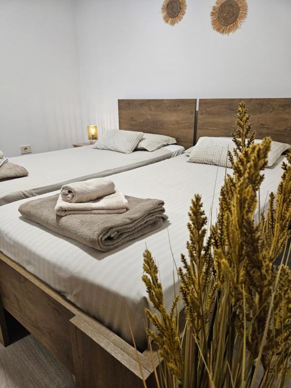Postel nebo postele na pokoji v ubytování Apartment GAJA, Koper