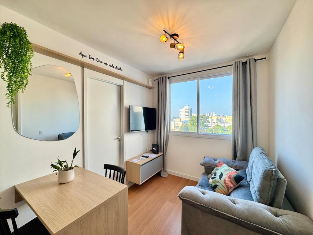 Μια τηλεόραση ή/και κέντρο ψυχαγωγίας στο Apartamento Charmoso Morumbi