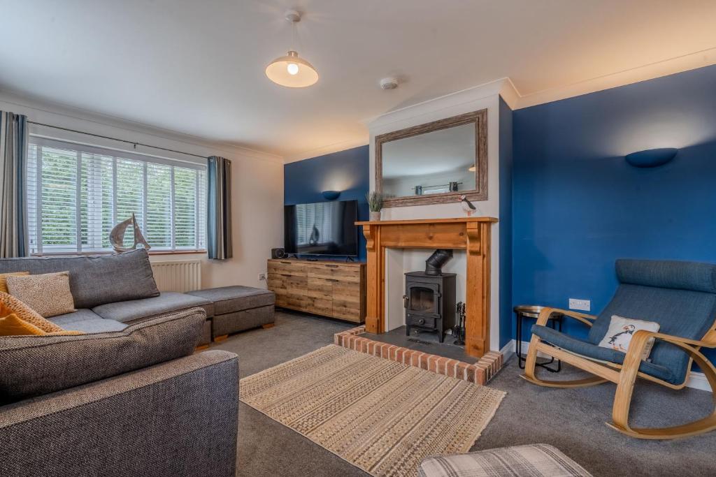 Posezení v ubytování Larners Lodge by Winterton Cottages