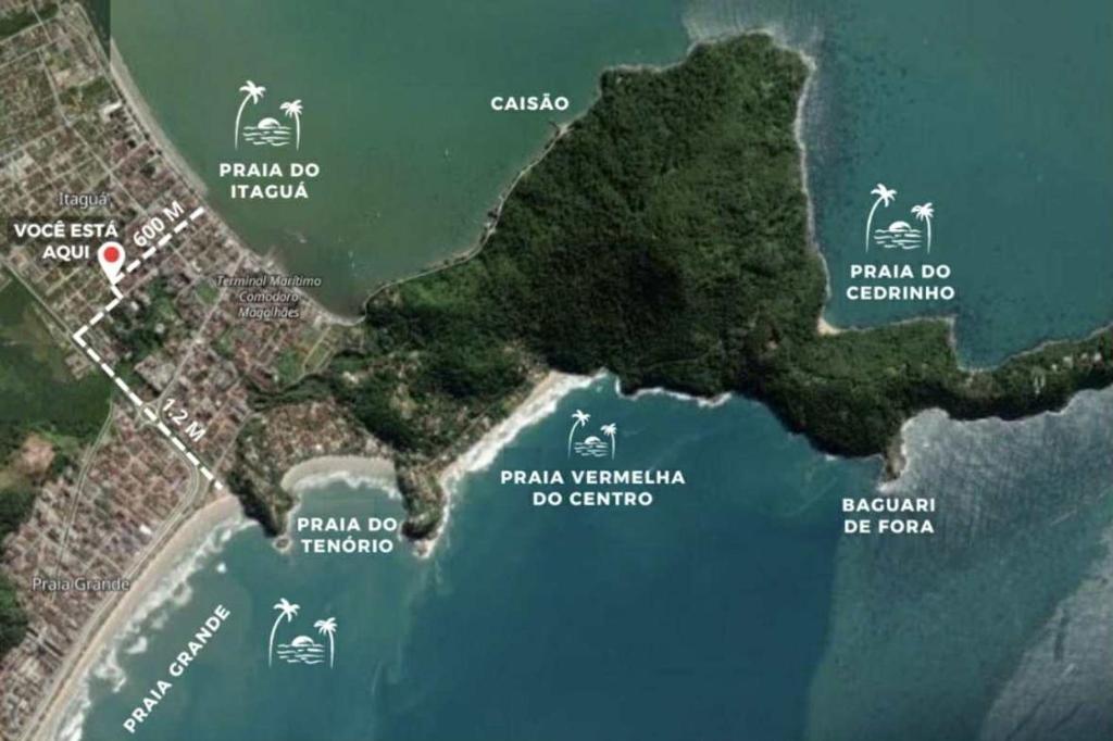 a map of the island of panai vermilion doento at Luxury Studio Ubatuba in Ubatuba