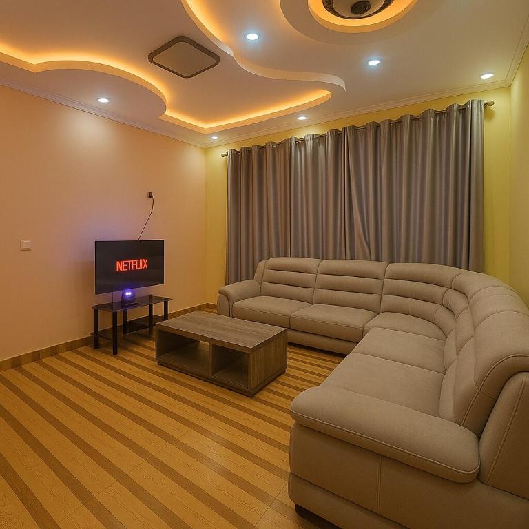 Χώρος καθιστικού στο Amada Kigali Luxury Apartments