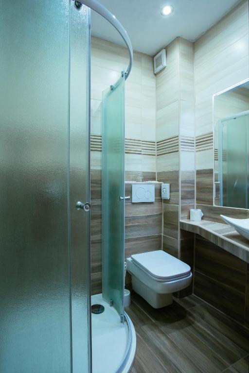 Koupelna v ubytování Hotel Centrál Šaľa