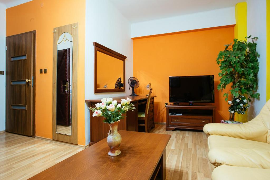 TV a/nebo společenská místnost v ubytování Hotel Centrál Šaľa