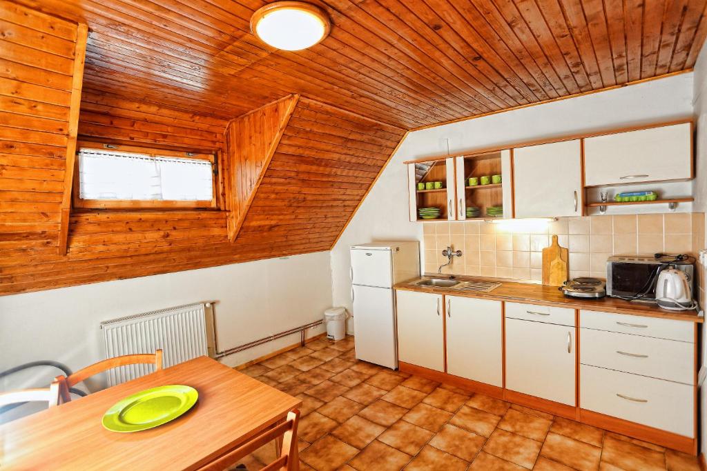 Kuchyňa alebo kuchynka v ubytovaní UBYTOVANIE pod horami s REŠTAURÁCIOU " Salaš Žiar"