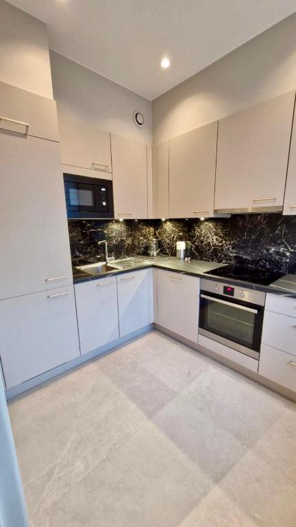 Kuchyň nebo kuchyňský kout v ubytování Modern cozy flat close to Attractions & Transport