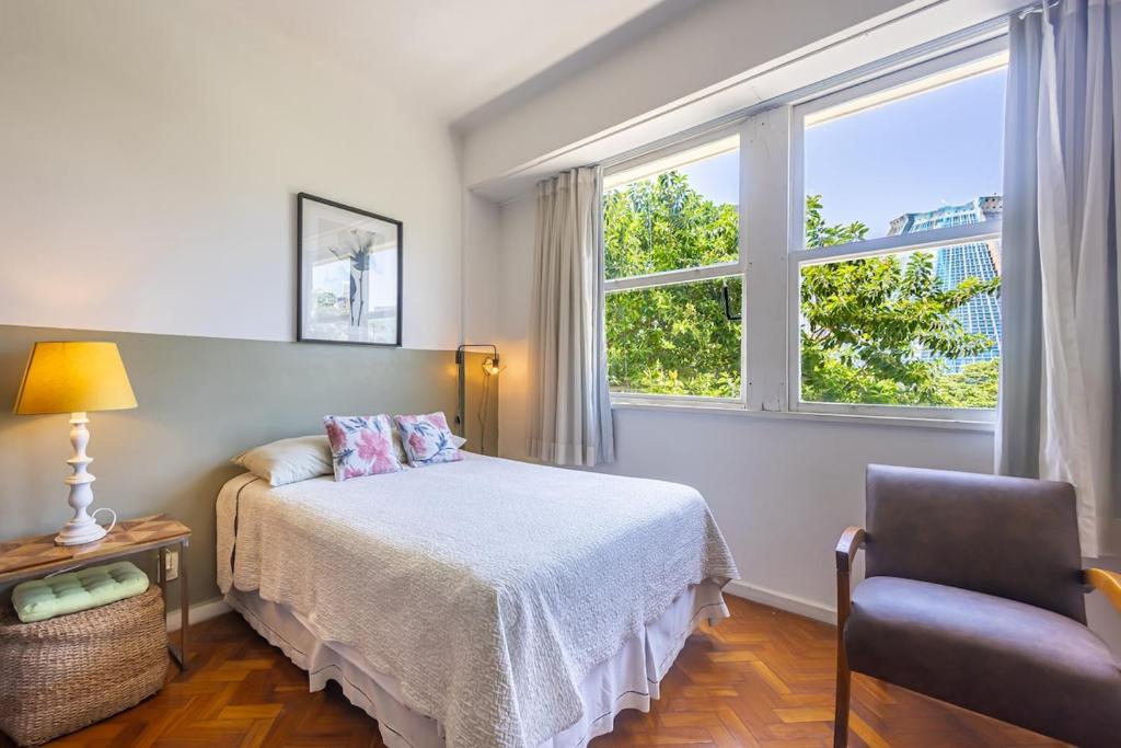 Postel nebo postele na pokoji v ubytování Apartamento no Centro do Rio