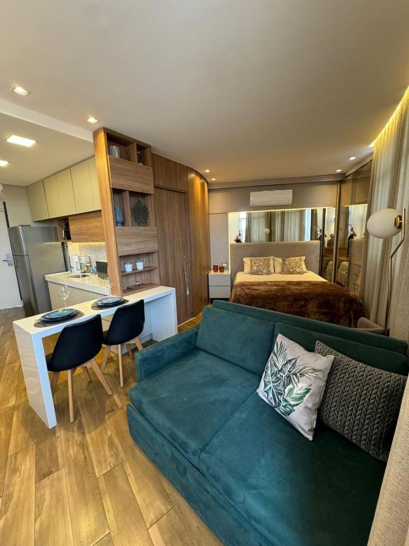 Køkken eller tekøkken på Apartamento área central portaria 24 horas