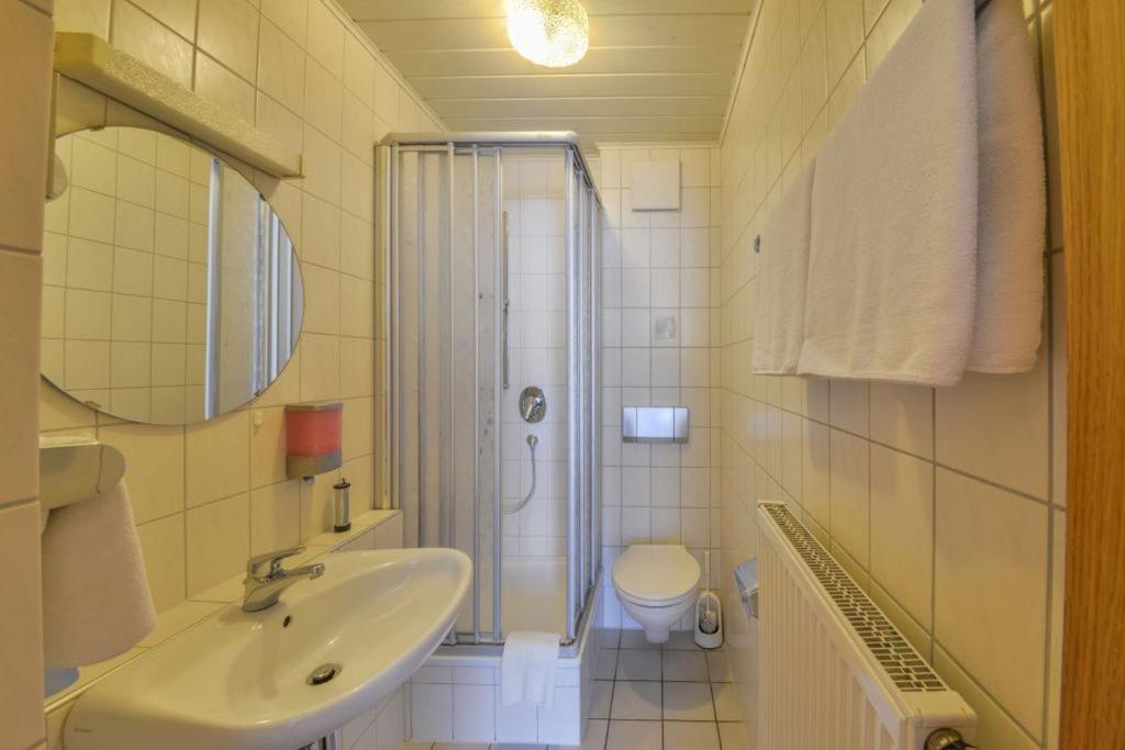 Koupelna v ubytování Hotel Gasthof Heckl