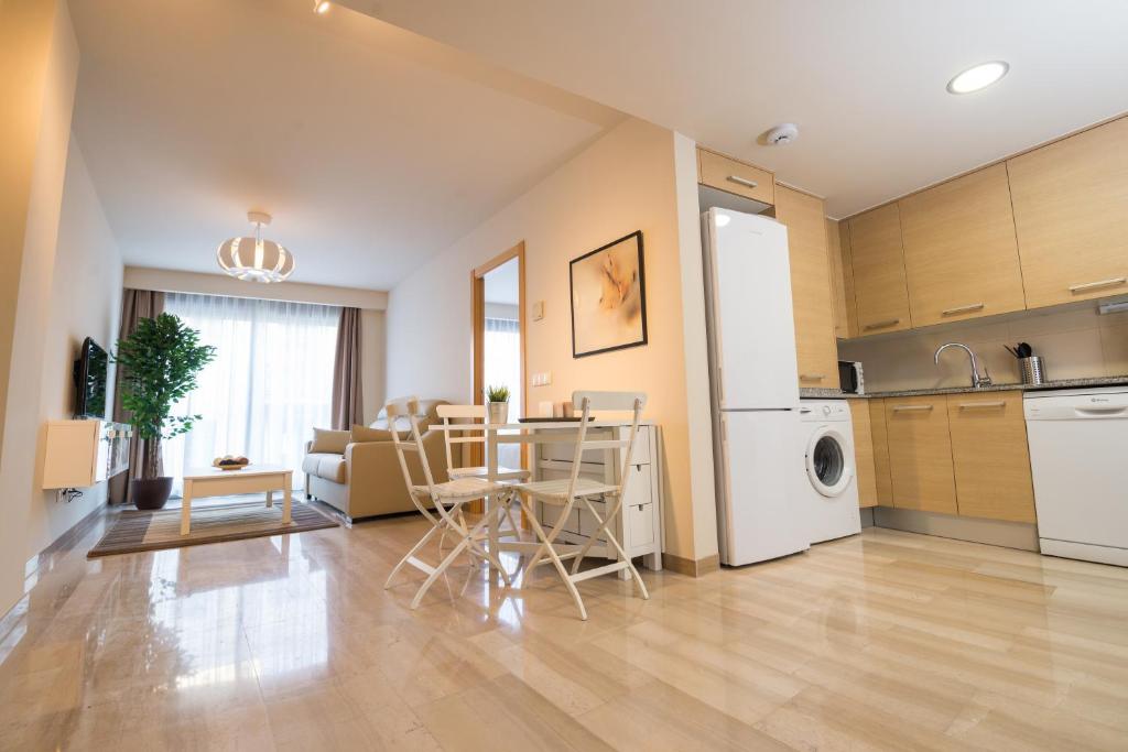 Kuchyň nebo kuchyňský kout v ubytování Apartaments Peronel.la
