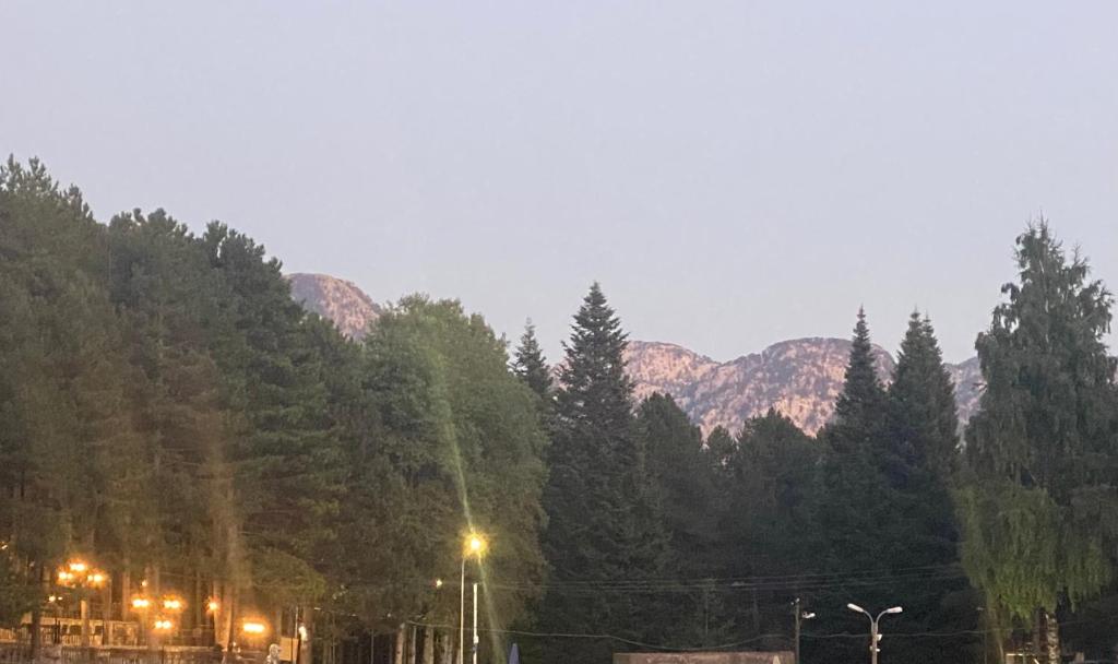Una imagen general de la montaña o una montaña tomada desde el departamento