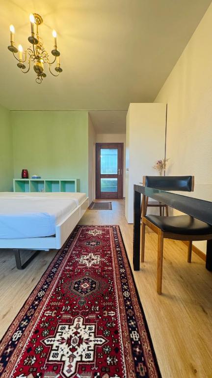 Postel nebo postele na pokoji v ubytování Pension Moravia