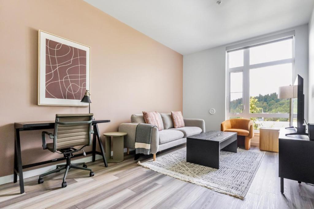 Posezení v ubytování Blueground Downtown rooftop nr Marymoor Park SEA-896