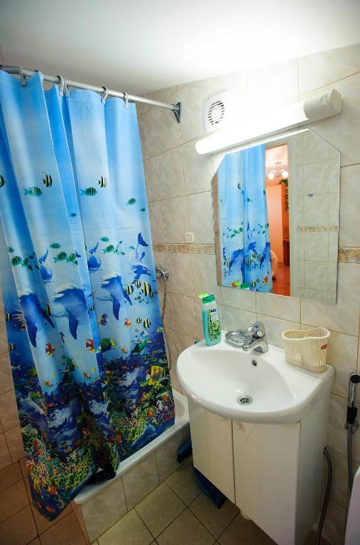 Koupelna v ubytování Fortuna Apartments