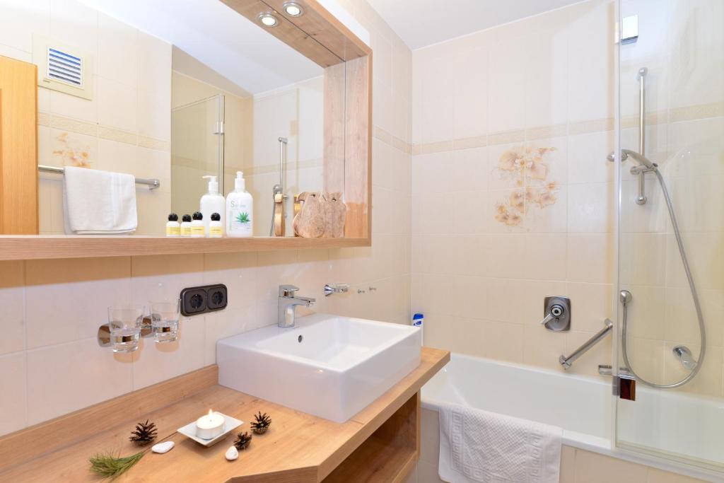 Koupelna v ubytování Hotel Jagdhof