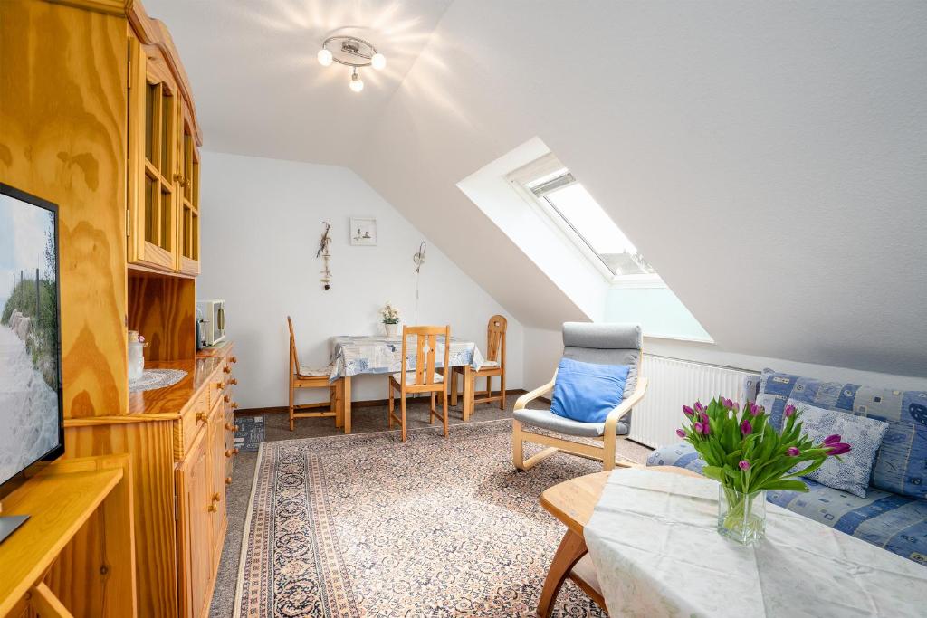 TV/trung tâm giải trí tại HER14a Ferienwohnung Hartig