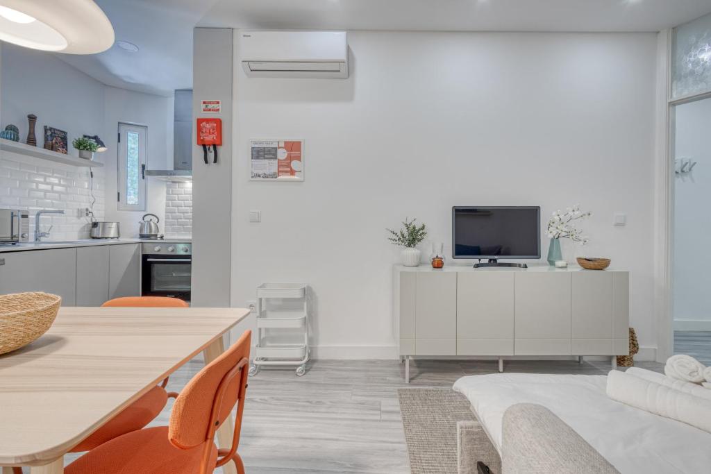 TV a/nebo společenská místnost v ubytování OPORTO GUEST Marquês Square