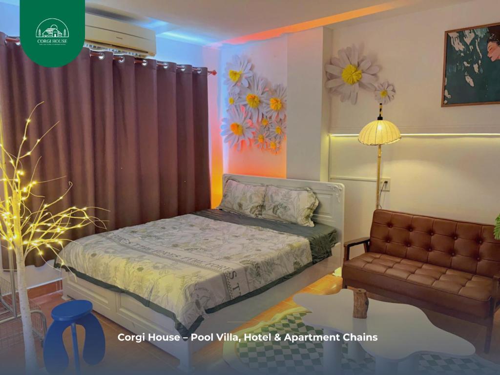 Voodi või voodid majutusasutuse Corgi House Nha Trang 3 - Steps from beach toas