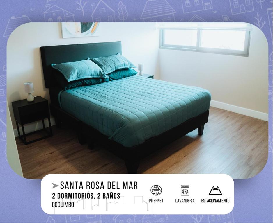 Letto o letti in una camera di Nuevo Departamento Santa Rosa del Mar Coquimbo