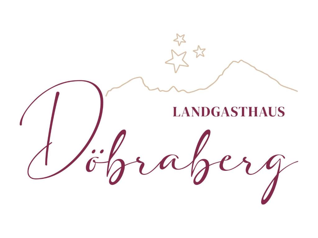 un testo scritto a mano in nero che collega Aberdeen con una stella di LANDGASTHAUS Döbraberg a Schwarzenbach am Wald