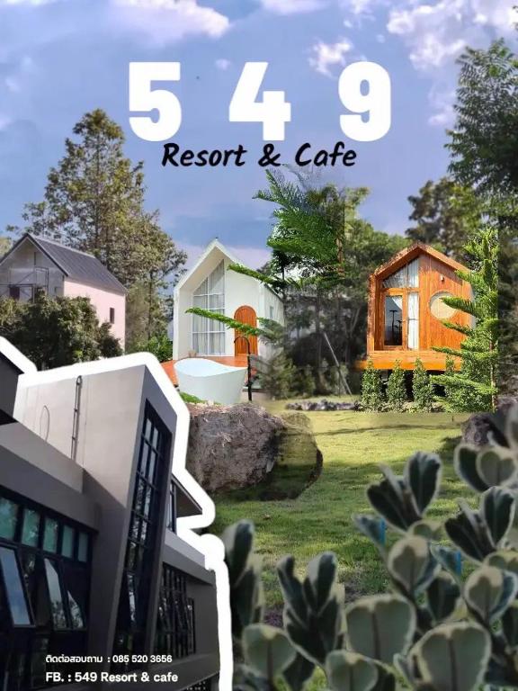 a flyer for a resort and cafe with a picture of a house at 549 Resort & Cafe Lamphun in Ban Mae Pok