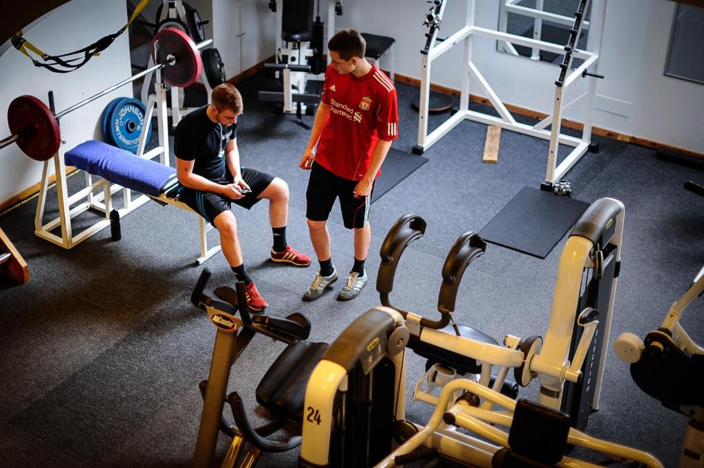 Fitness centrum a/nebo fitness zařízení v ubytování Fyrtårn Tommerup Hostel