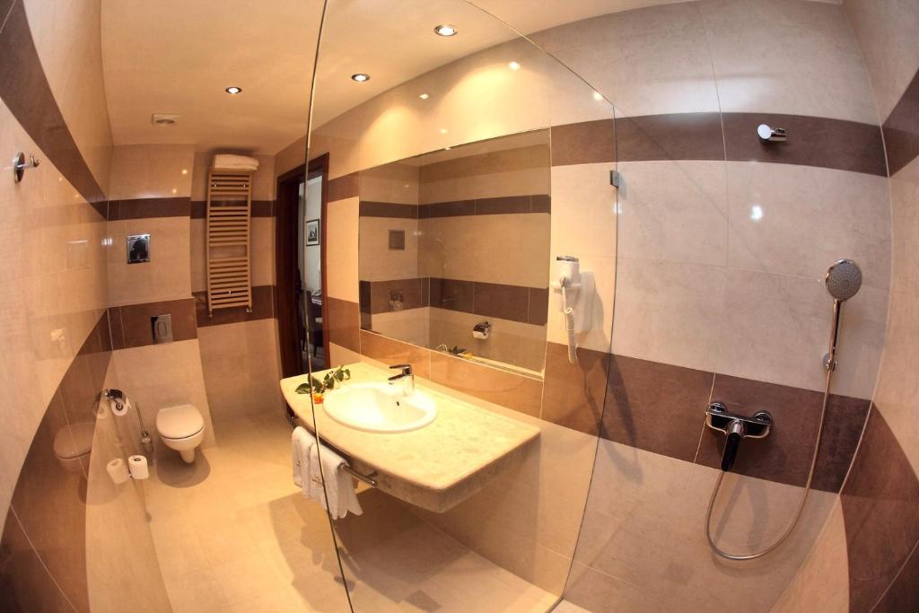 Koupelna v ubytování Hotel Pod Kluką