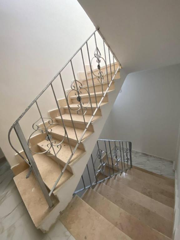 a staircase with a bunch of toilets on it at ڤيلا في الساحل الشمالي in Borg El Arab