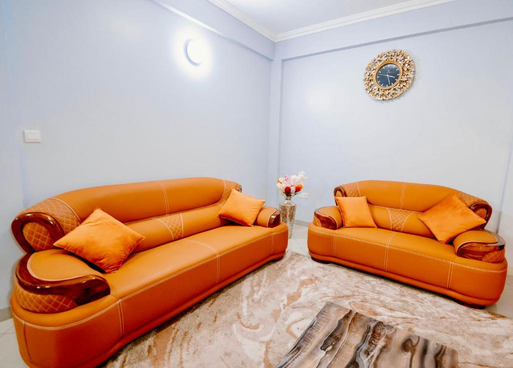 Χώρος καθιστικού στο Abnaa Apartment