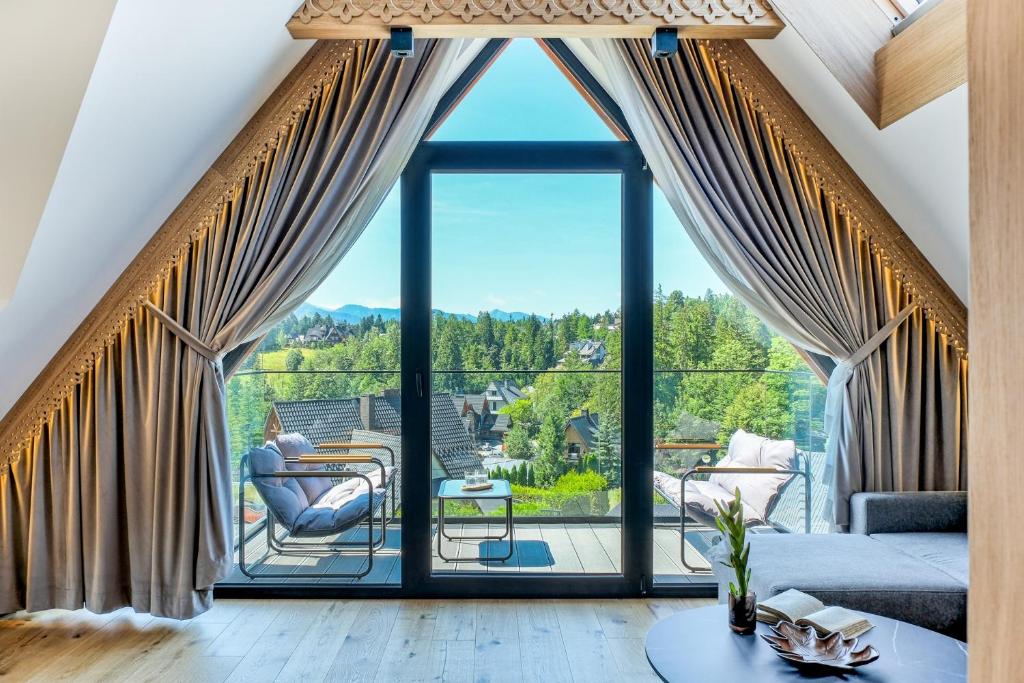 Χώρος καθιστικού στο Apartamenty 3 Owce