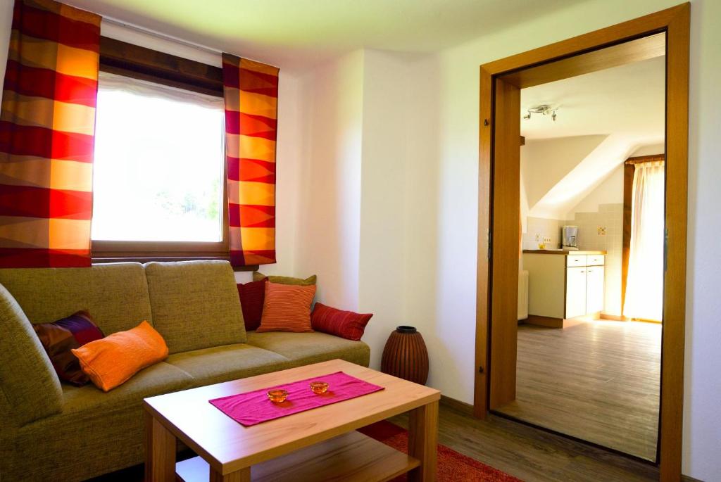 A seating area at Apart of me Ferienhaus Faaker See