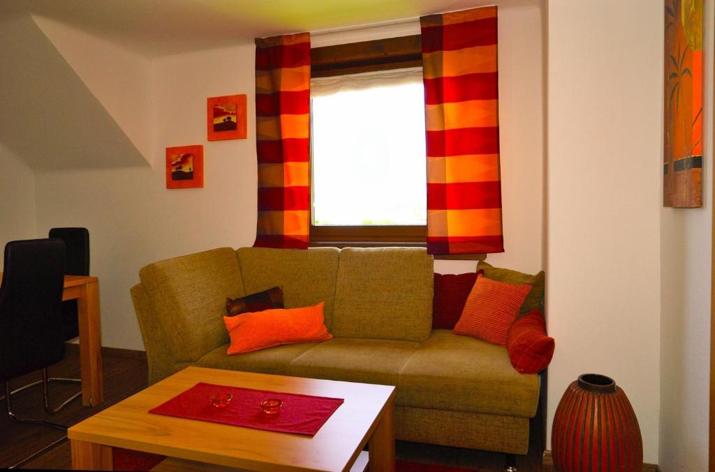 A seating area at Apart of me Ferienhaus Faaker See