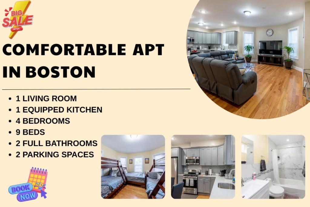 Η κουζίνα ή μικρή κουζίνα στο 233-1 4BR Boston - Cozy Apt near MBTA Station