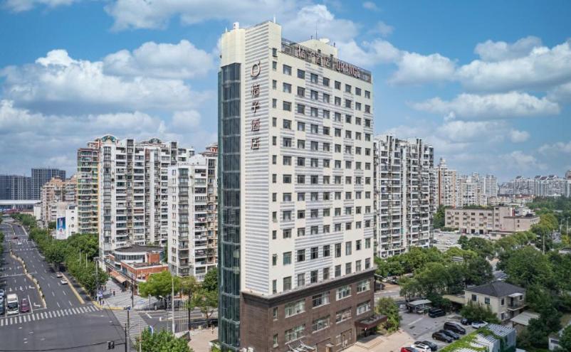 Nespecifikovaný výhled na destinaci Šanghaj nebo výhled na město při pohledu z hotelu