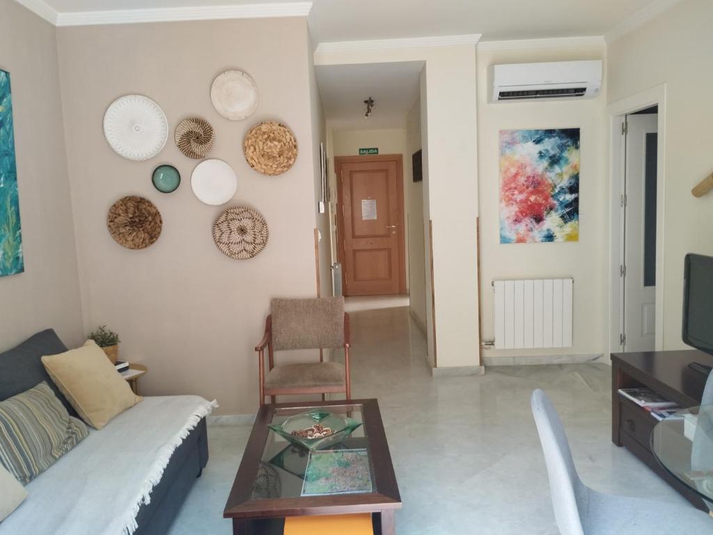 Een zitgedeelte bij Centro ciudad y parking