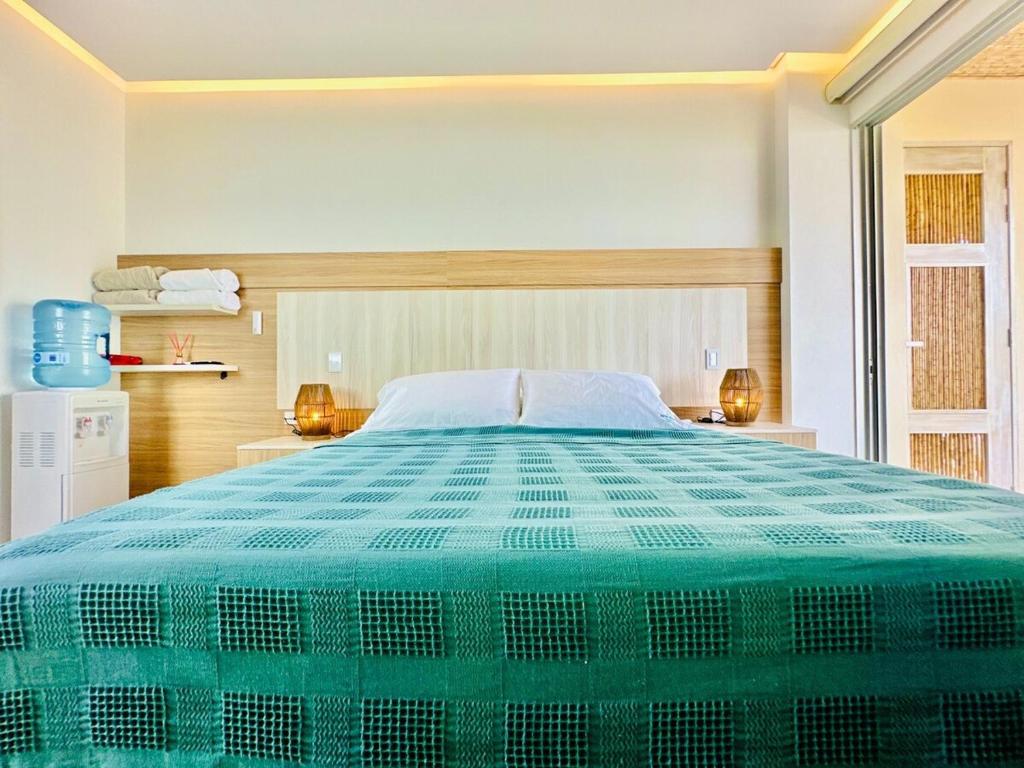 Una cama o camas en una habitación de Moderno apartamento en Playas del Francés