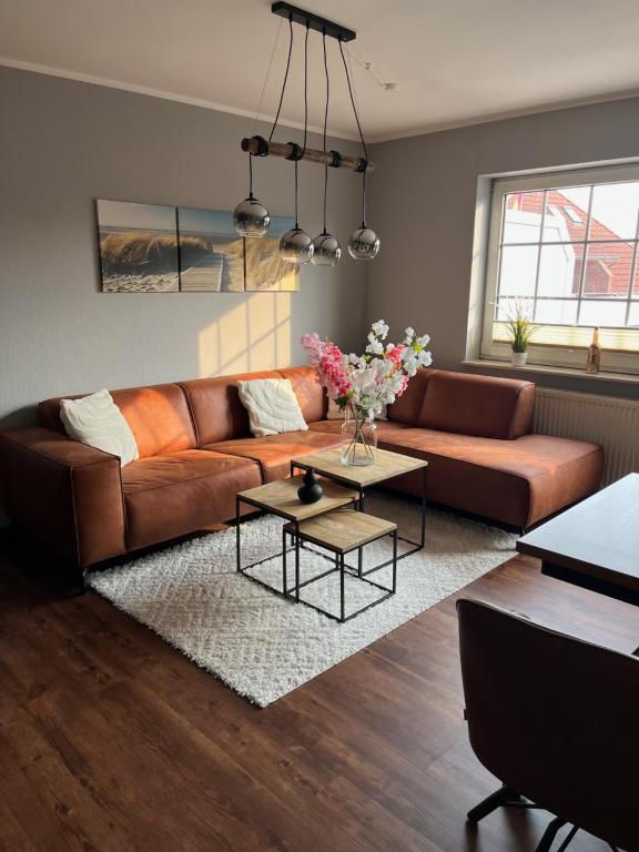 Posezení v ubytování Ferienwohnung Wattlooper