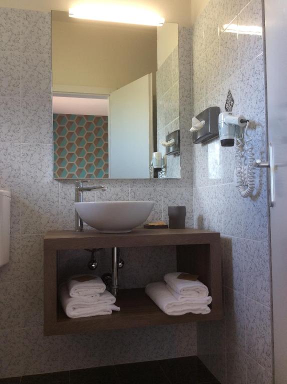 Koupelna v ubytování Hotel Anna