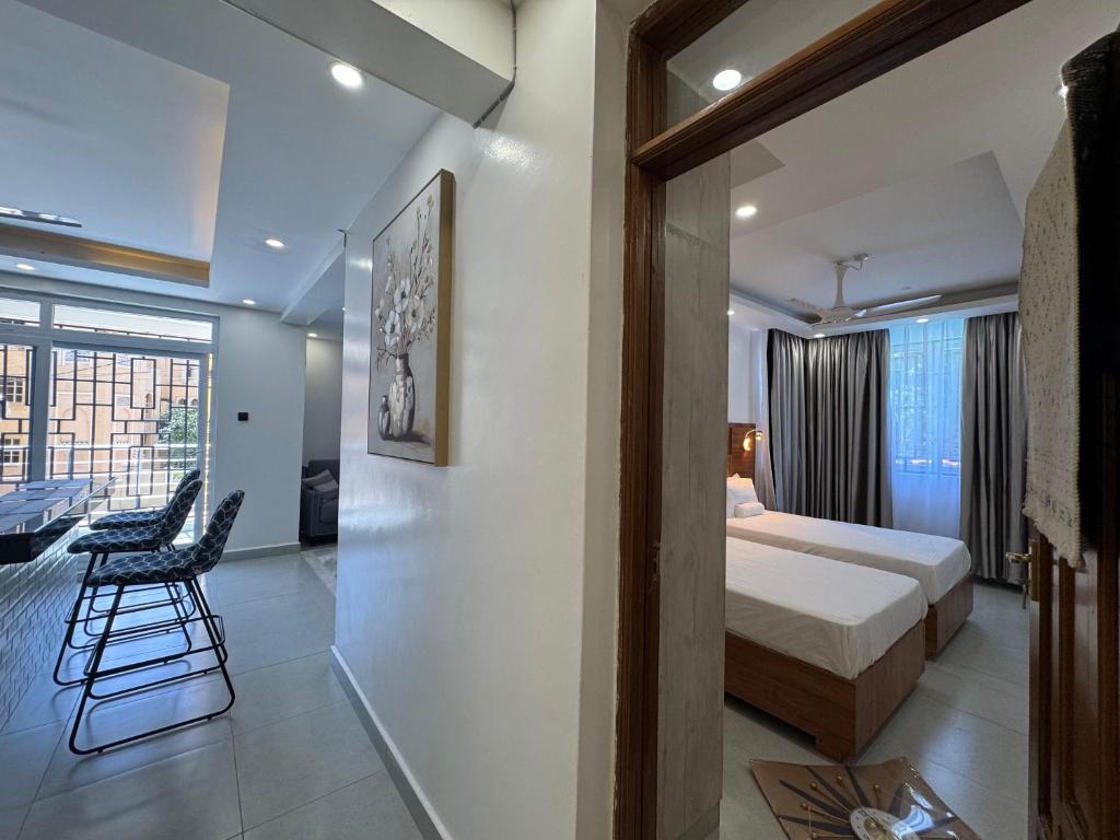 Postel nebo postele na pokoji v ubytování The vale