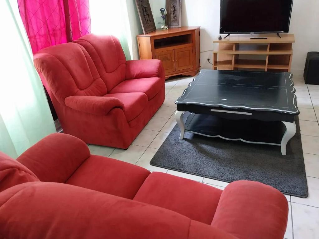 Posezení v ubytování Appartement de 3 Chambres à Martigny-les-Bains