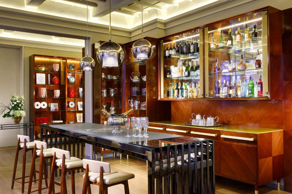Lounge nebo bar v ubytování Grand Hotel Minerva
