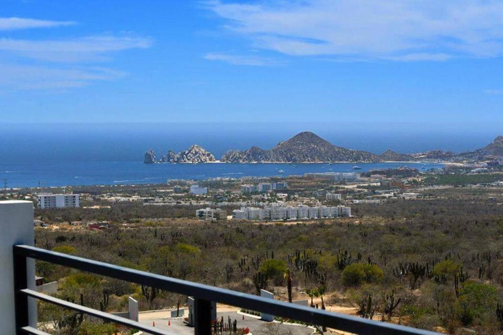 a view of the ocean from a balcony at Residencial Sabina in Cabo San Lucas