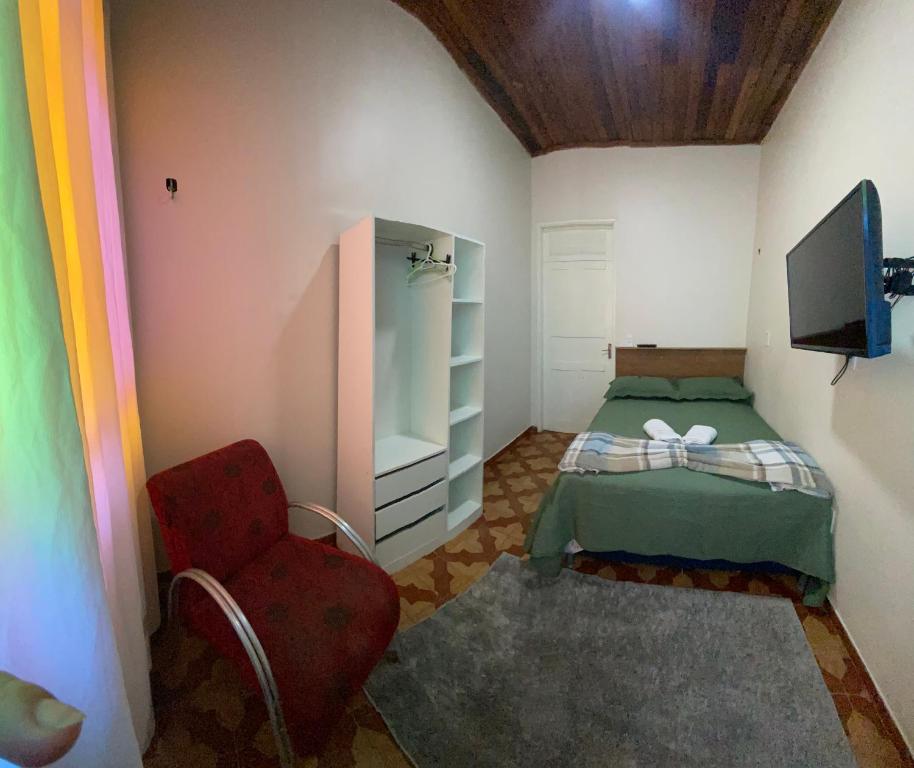 Postel nebo postele na pokoji v ubytování Casa-apartamento aconchegante com 3 quartos e 2 banheiros