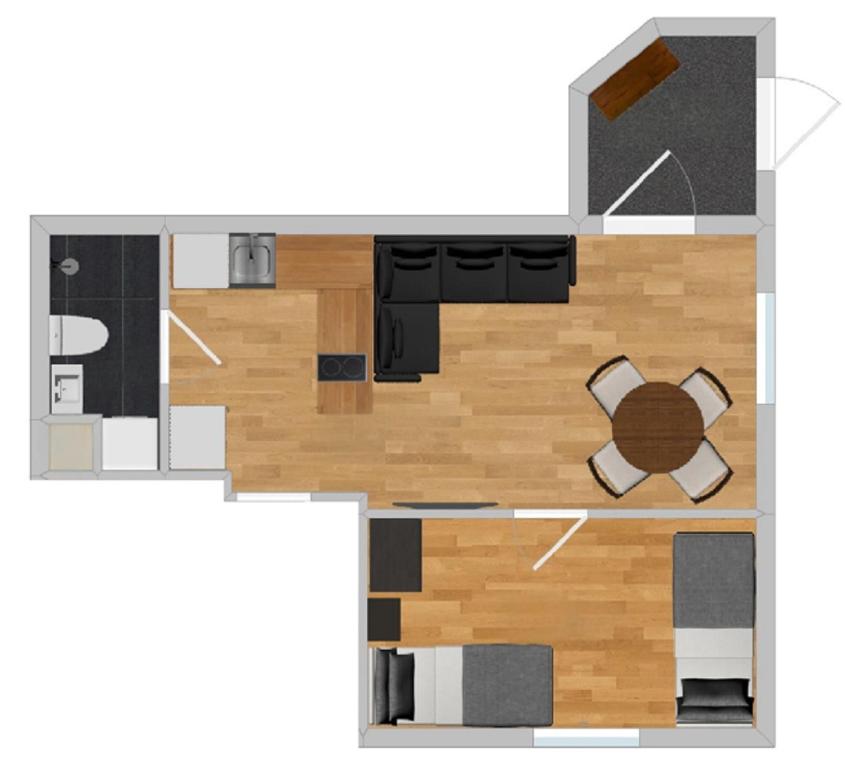 派尔努CityCenterCorner的房屋的平面景观