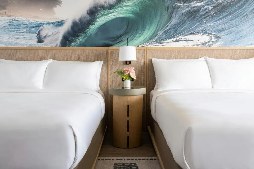 Queen Room with Two Queen Beds and Partial Ocean View