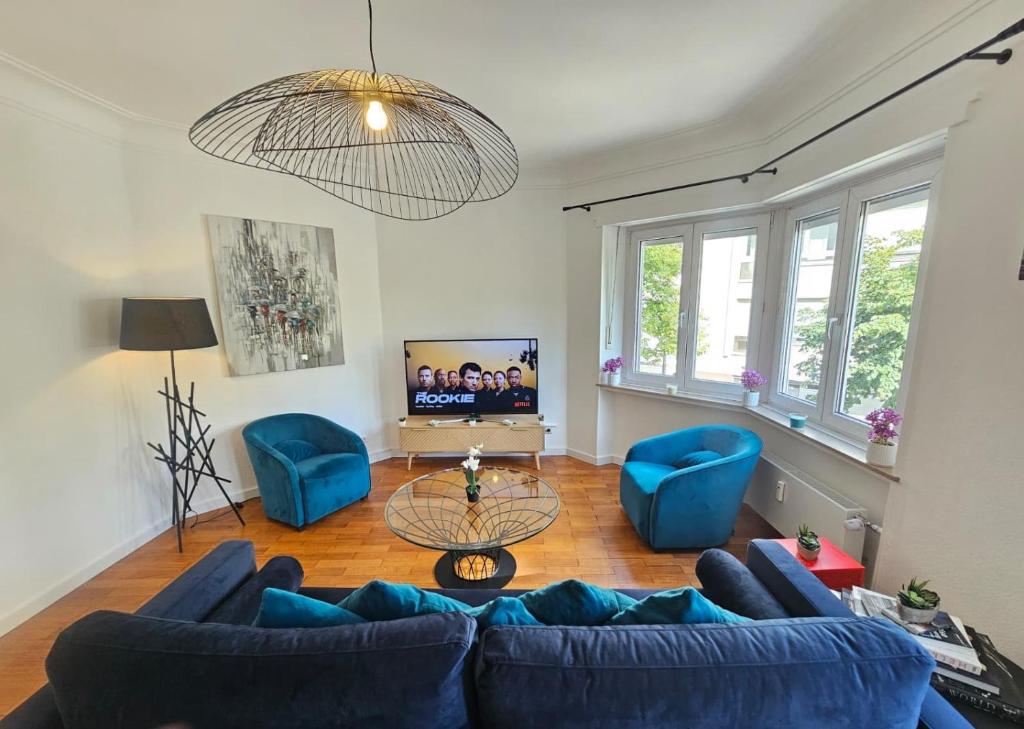 Χώρος καθιστικού στο Ideal city stay 1BR near train station-GAR15