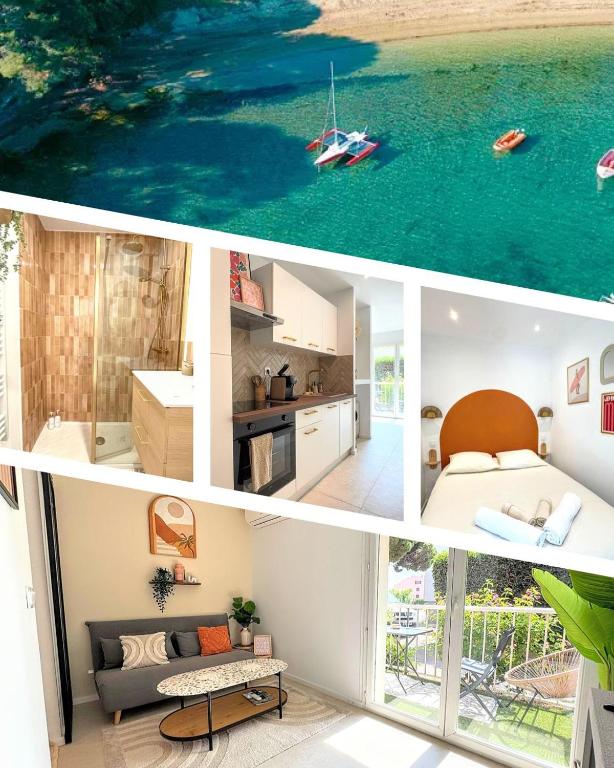 Appartement bohème-chic à Giens, plages à pied