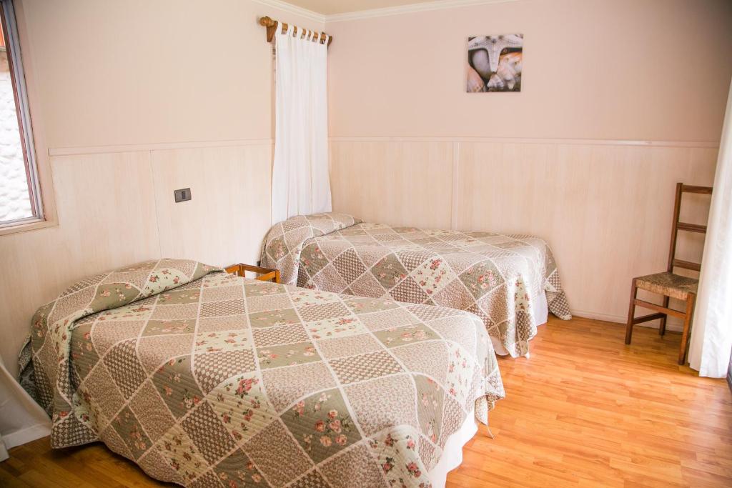 Postel nebo postele na pokoji v ubytování Cabañas Las Añañucas I